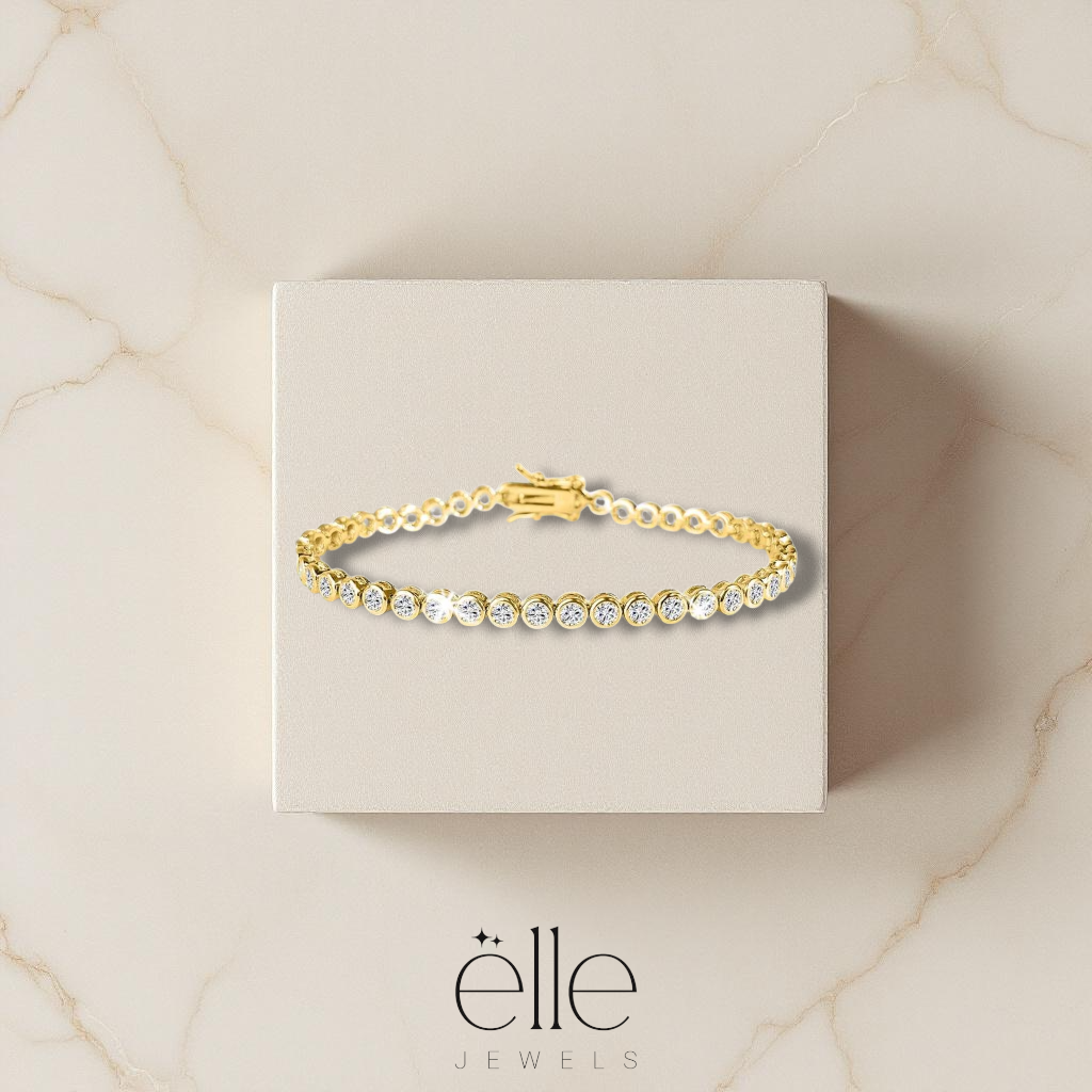 Gold Round Stud Bracelet