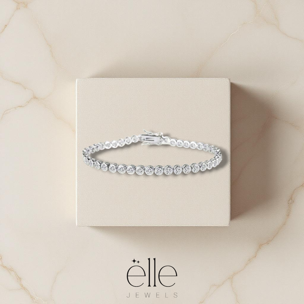 Silver Round Stud Bracelet