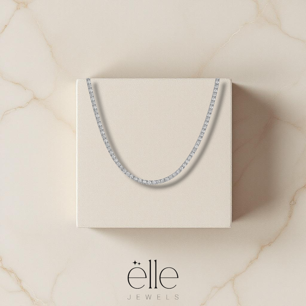 The Lumière Tennis Necklace Silver